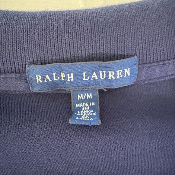 Ralph Lauren Navy Polo Shirt Dress Sporty Preppy Cotton Knit Short Sleeve M - Picture 4 of 7